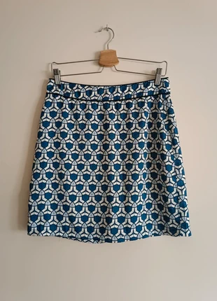 Jupe courte ajustée à motif géométrique bleu blanc Akoz Woman taille L, marque: Akoz, état: Très bon état, taille: L / 40 / 12, 5,00 €, 5,95 € Protection acheteurs incluse