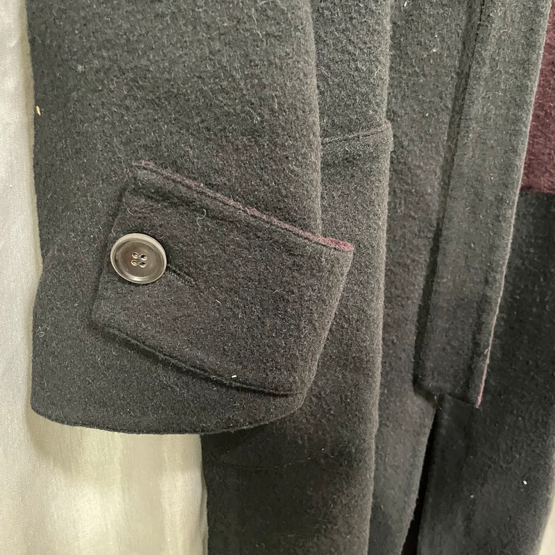 Black/Maroon Peruvian Connection Alpaca Coat 4