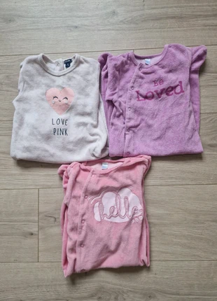 Lot de 3 pyjamas en velours bébé fille 9 mois, marke: TEX, zustand: Gut, größe: 9-12 Monate / 74, 1,50 €, 2,28 € inklusive Vinted-Käuferschutz