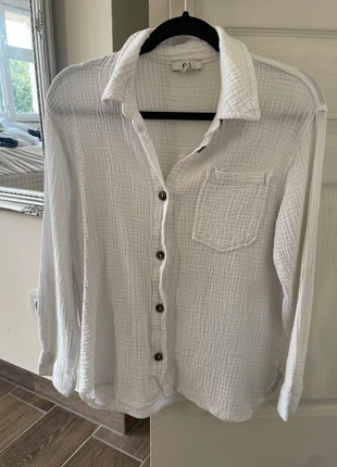 Chemise matière lin blanc femme, brand: C&A, condition: New without tags, size: M / 38 / 10, €10.00, €11.20 includes Buyer Protection