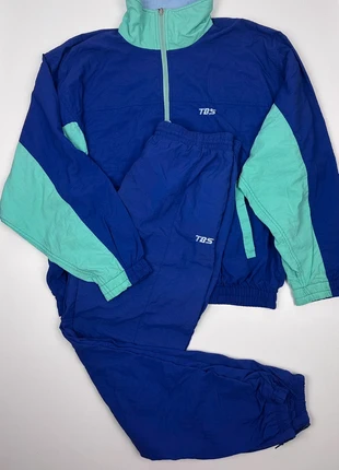 Survêtement TBS -vintage - bleu/violet - vert turquoise - taille L - oversize, brand: TBS, condition: Very good, size: L, €25.00, €26.95 includes Buyer Protection