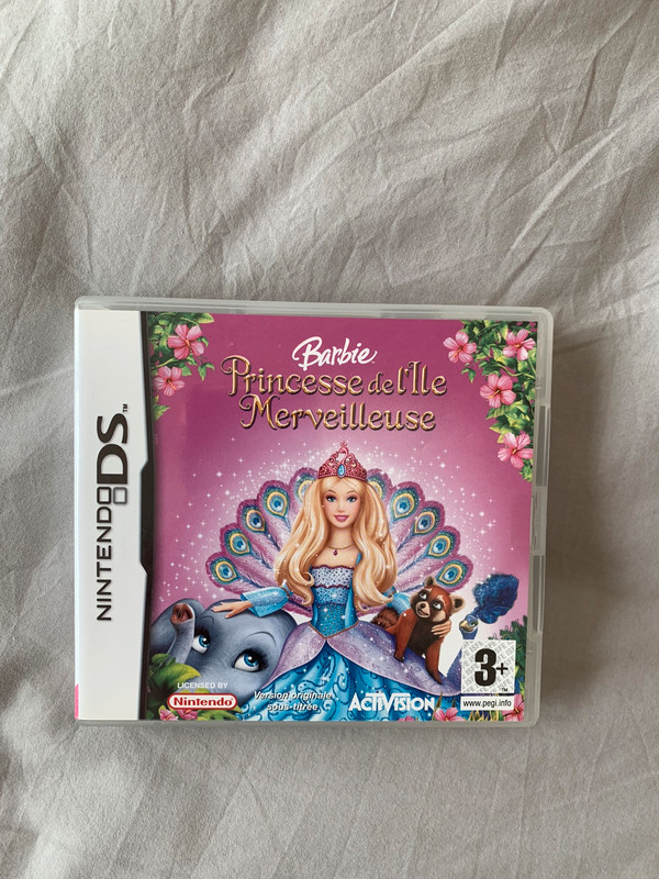 Jeu Nintendo DS Barbie princesse de l'île merveilleuse.