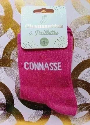 Chaussettes à paillettes "Connasse" Parce qu’être adorable, c’est surfait., marque: STC, état: Neuf avec étiquette, taille: Taille unique, 4,90 €, 5,85 € Protection acheteurs (Pro) incluse