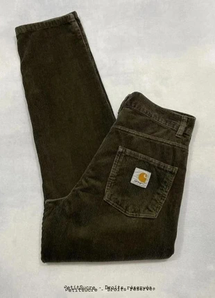 Pantalon Carhartt wip Vert en velours côtelés modèle Newel Pant Corduroy Loose - S w27 /1607B, marque: Carhartt, état: Très bon état, taille: W27 | FR 36, 49,00 €, 52,15 € Protection acheteurs (Pro) incluse