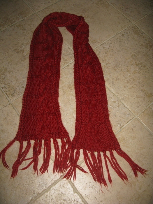 Echarpe laine rouge bordeau H&M 2