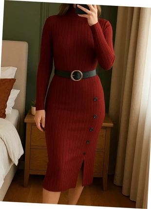 Robe pull côtelée bordeaux, staat: Heel goed, maat: S / 36 / 8, € 29,00, € 31,15 inclusief Kopersbescherming