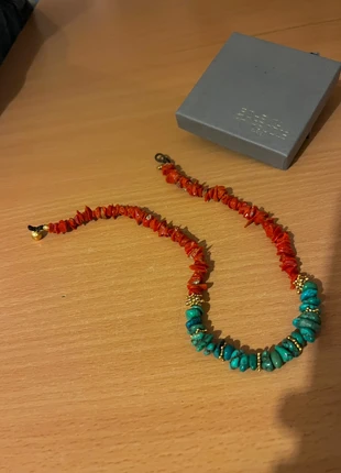 Collier neuf corail rouge turquoises chips véritables gift bohémien bohemian folk, brand: Bohemian Rhapsodie, condition: New without tags, €140.00, €147.70 includes Buyer Protection