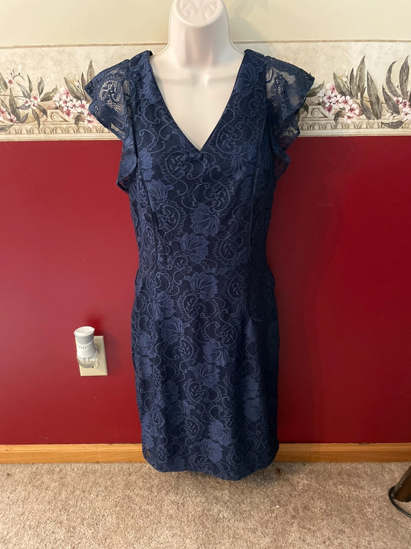 Kensie lined lace dress 1