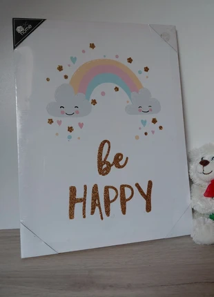 🌈 Tableau “Be Happy” (neuf sous plastique), marca: déclic home, estado: Nuevo con etiquetas, 9,95 €, 11,15 € Protección al comprador incluida