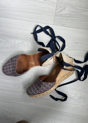 Espadrilles Compensées à Lacets Navy - Motif Géométrique Tissée, brand: éram, condizioni: Ottime, taglia: 38, €8.00, €9.10 include la Protezione acquisti