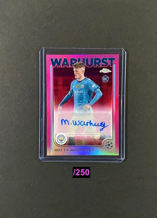 Matty Warhurst Rookie RC Topps Chrome UCC 2024-25 Pink Numbered /250 Auto Autograph, merk: Topps, staat: Nieuw zonder prijskaartje, € 7,50, € 8,58 inclusief Kopersbescherming