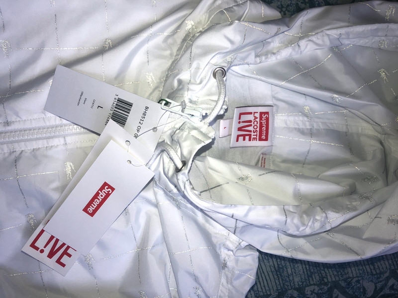 Supreme X Lacoste anorak white Vinted