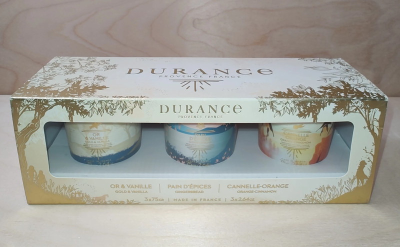 Set of 3 Scented Durance Candles 1