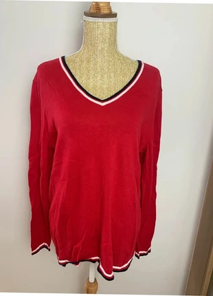 Pull Col en V Rouge Tommy Hilfiger - Taille XL Femme, brand: Tommy Hilfiger, condition: Very good, size: XL / 42 / 14, €15.00, €16.45 includes Buyer Protection Pro