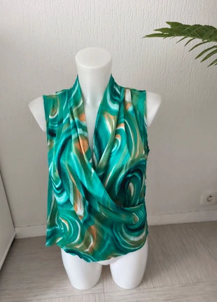 🌸 Blouse top élégant chic nuance de vert taille 36 satiné, état: Très bon état, taille: S / 36 / 8, 3,00 €, 3,85 € Protection acheteurs incluse