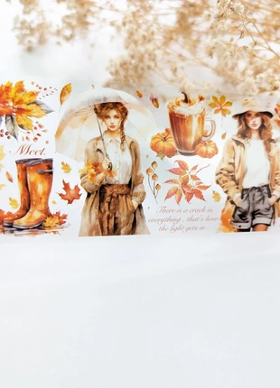 Vintage Autumn Memories Girl PET Tape for scrapbook planner decoration, marca: Yanji Studio, estado: Muy bueno, 5,00 €, 5,95 € Protección al comprador Pro incluida