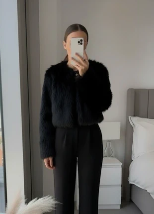 Veste Hiver fausse fourrure col rond noire taille s, condition: New with tags, size: S / 36 / 8, €65.00, €68.95 includes Buyer Protection