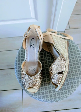 Compensées pailletés, brand: C'M Paris, condizioni: Ottime, taglia: 40, €4.00, €4.90 include la Protezione acquisti