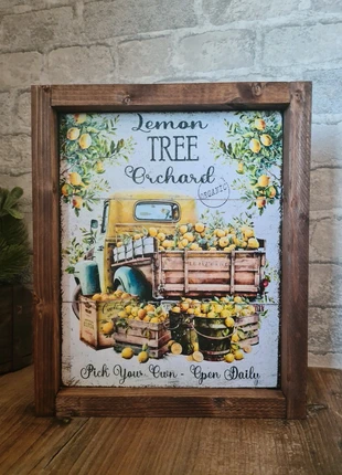Cadre sign farmhouse en bois Lemon décoration saisonnière, brand: le comptoir farmhouse, condition: Very good, €15.00, €16.45 includes Buyer Protection
