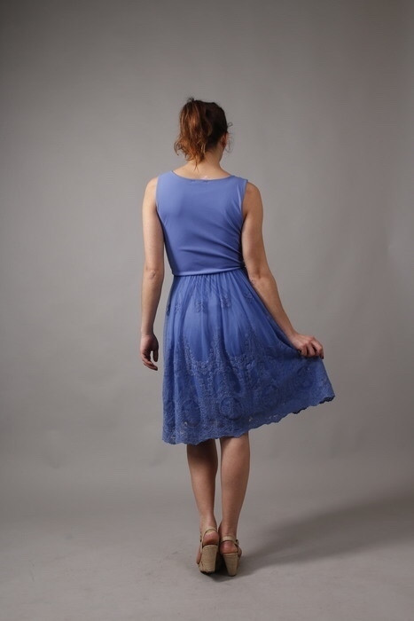 très belle robe bleue romantique sinequanone 3