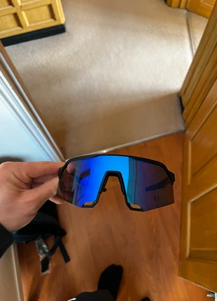 Black and dark blue uv400 wide lens sports rave cycling polarised sunglasses, brand: FINITOR.co.uk, condition: New without tags, £28.00, £30.10 includes Buyer Protection Pro