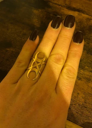 Bague triple lune, marca: Moon, estado: Muy bueno, tamaño: 19 mm Ø / 21, 6,80 €, 7,84 € Protección al comprador Pro incluida