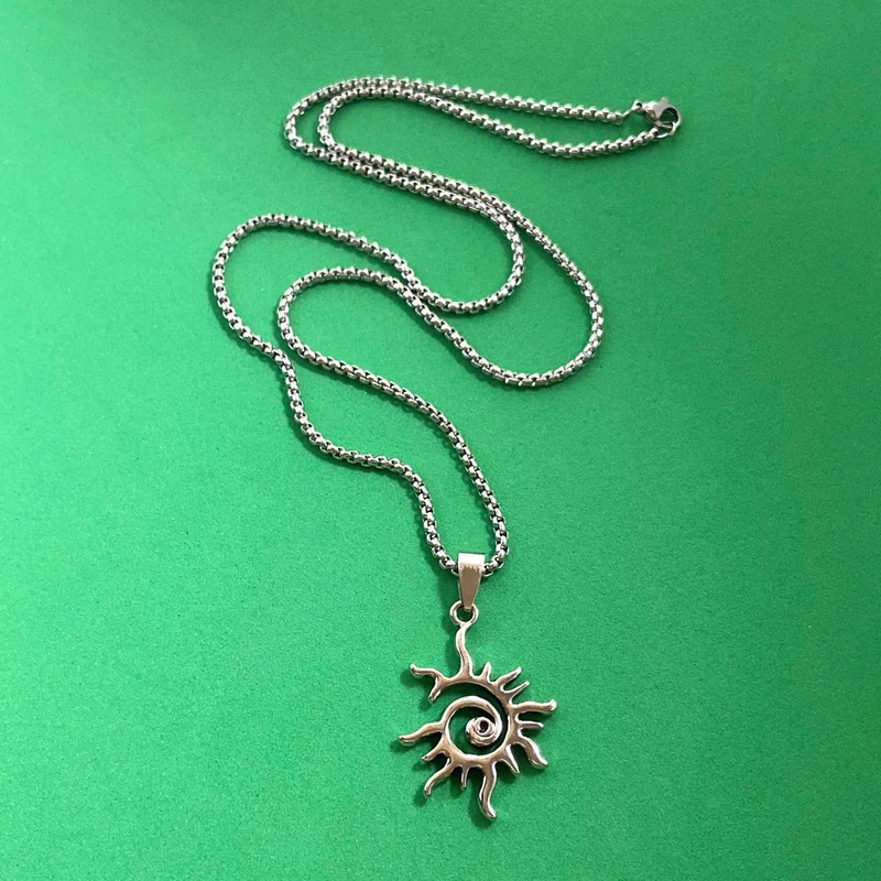 Sun Pendant Necklace for Men Women 5