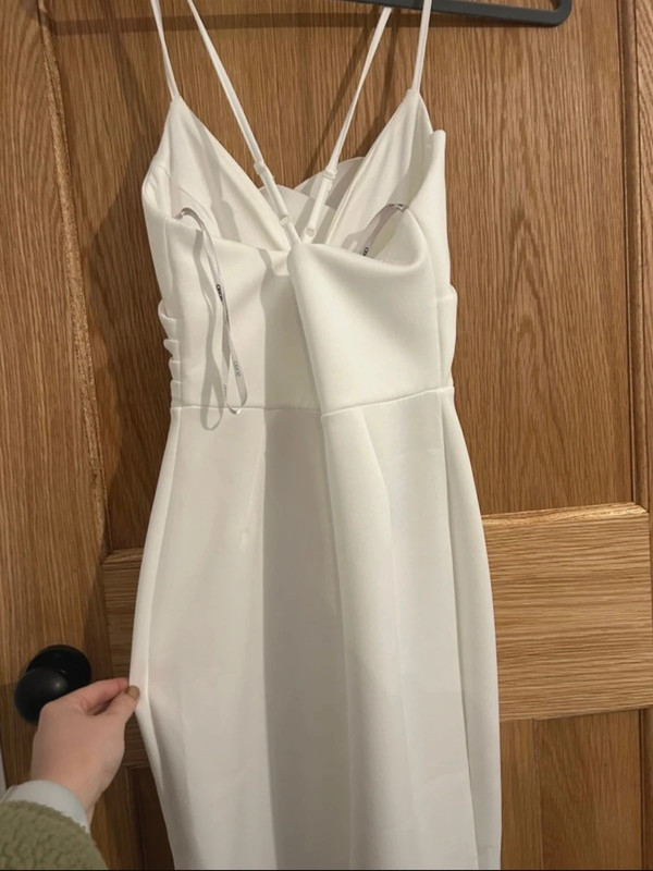 Asos design scuba cami pephem midi dress hot sale