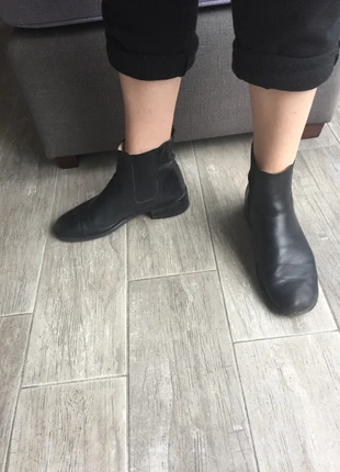 Bottines cuir noir T39, marque: CUIR, état: Satisfaisant, taille: 39, 4,00 €, 4,90 € Protection acheteurs incluse