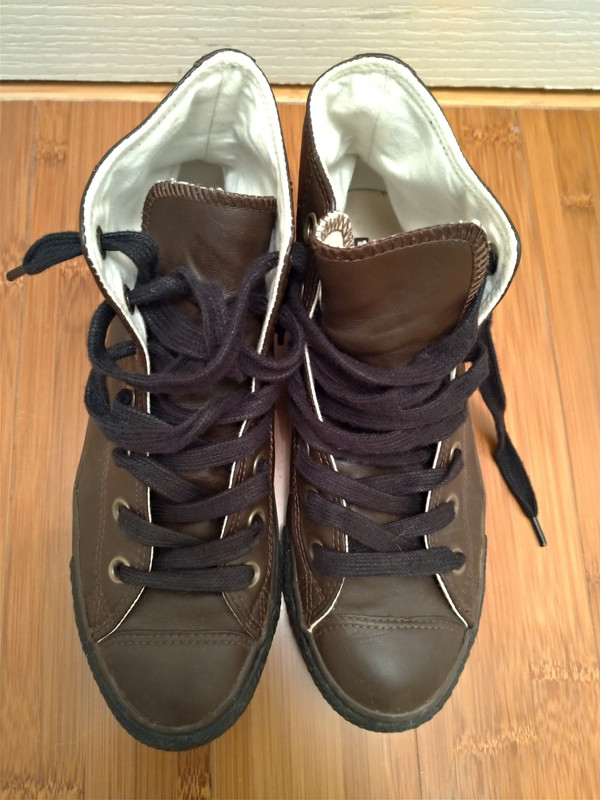 Converse clearance cuir chocolat