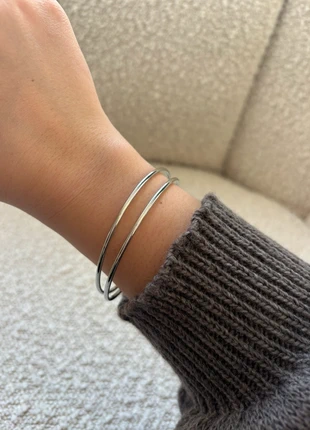 Lot de 2 joncs argentés, brand: Tendance, condizioni: Nuovo senza cartellino, €2.00, €2.80 include la Protezione acquisti Pro