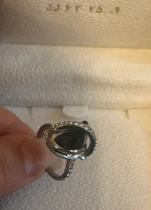 Silver & Black Statement Ring | Size M, brand: Silver, condition: New without tags, size: 16.9 mm / M½, £10.00, £11.20 includes Buyer Protection