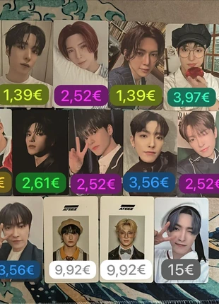 ATEEZ photocards, condizioni: Nuovo senza cartellino, €1.00, €1.75 include la Protezione acquisti