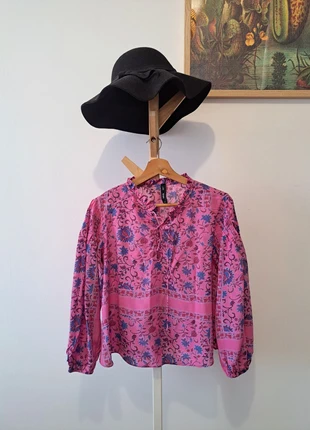 Chemisier rose fleurie fluide Mango, marque: Mango, état: Très bon état, taille: M / 38 / 10, 12,00 €, 13,30 € Protection acheteurs incluse