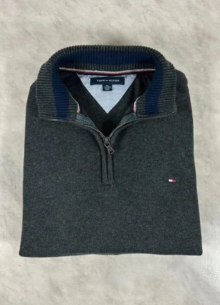 Tommy Hilfiger Pull zippé col montant gris anthracite – coton – taille XXL homme Code 012N, marque: Tommy Hilfiger, état: Très bon état, taille: XXL, 35,00 €, 37,45 € Protection acheteurs (Pro) incluse