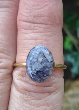 Anillo ajustable flor natural de hibisco encapsulada en resina, marque: Natural, état: Neuf sans étiquette, taille: Ajustable, 7,00 €, 8,05 € Protection acheteurs incluse