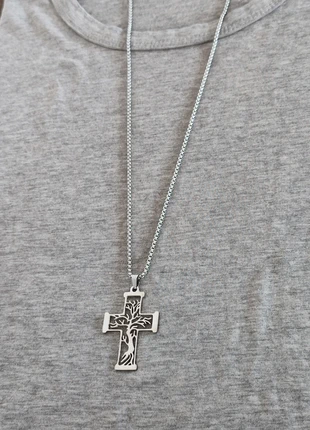 Collier argenté avec pendentif arbre de vie, chaîne et pendentif en acier inoxydable, état: Très bon état, 12,50 €, 13,83 € Protection acheteurs incluse