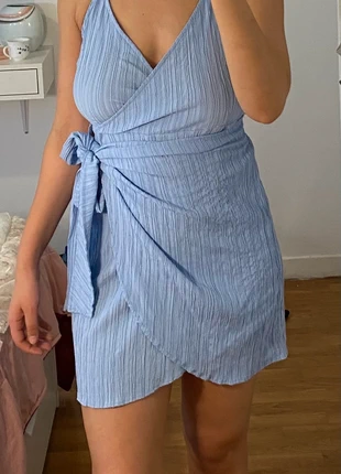 Robe Plissée Bleue, marke: sans marque, zustand: Sehr gut, größe: L / 40 / 12, 6,50 €, 7,53 € inklusive Vinted-Käuferschutz
