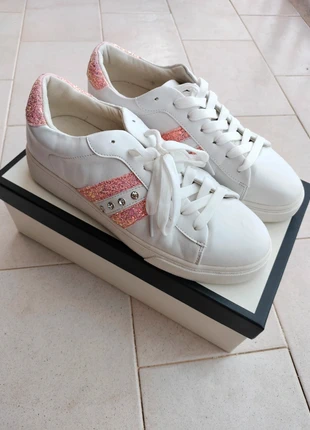 Sneakers Gold & Gold bianche glitter rosa – Taglia 38, marque: Gold & Gold, état: Très bon état, taille: 38, 18,00 €, 19,60 € Protection acheteurs incluse