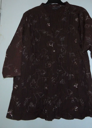 Chemisier col Mao marron, marca: Kiabi, estado: Novo sem etiquetas, tamanho: 7XL / 54 / 26, €10.00, €11.20 inclui Proteção do Comprador