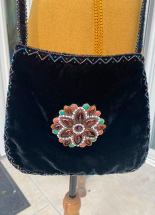 Sac pochette à bandoulière en velours, vintage, bohème, marke: Boheme, zustand: Sehr gut, 15,00 €, 16,45 € inklusive Vinted-Käuferschutz