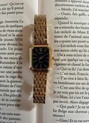 Montre à quartz pour femme noire et dorée, marca: Quartz, estado: Nuevo con etiquetas, tamaño: Talla única, 10,00 €, 11,20 € Protección al comprador incluida