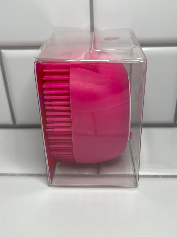 NIB Poparazzi 2-in-1 Hot Pink Silicone Refillable Body Brush & Soap Dispenser 3