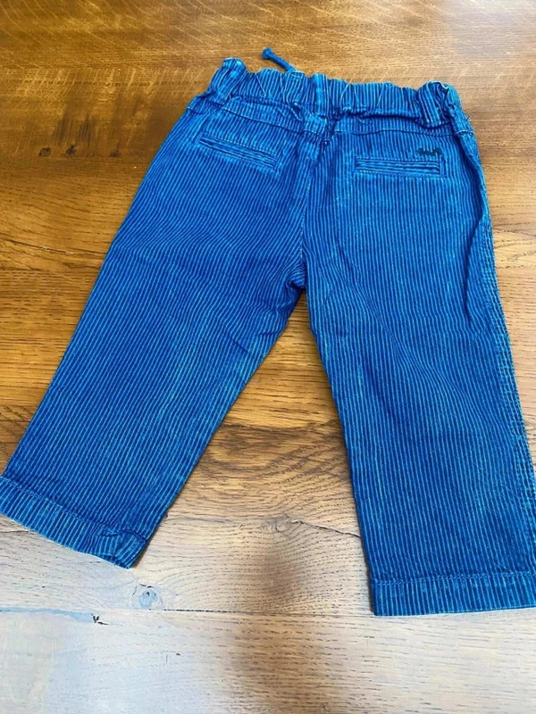Pantalon rayé bleu Cyrillus 9 mois - photo numéro 5