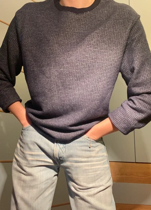 Maglione da uomo pullover di lana blu navy / Blue sportswear crew neck sweater, marque: NUVOLARI, état: Très bon état, taille: S, 15,00 €, 16,45 € Protection acheteurs incluse