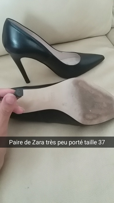 Escarpins cuir  Zara taille 37 2