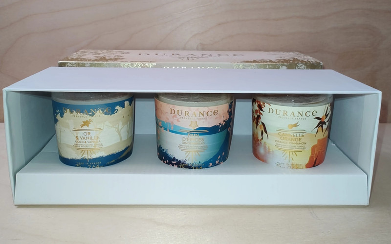 Set of 3 Scented Durance Candles 2