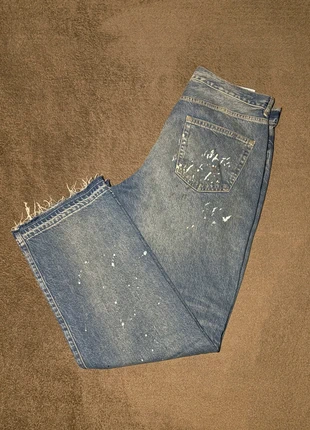 JEAN Zara Flare Loose Fit À Éclaboussures, marke: Zara, zustand: Neu, mit Etikett, größe: W34 | DE 50, 42,00 €, 44,80 € inklusive Vinted-Käuferschutz