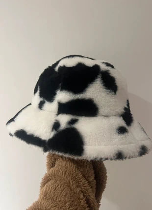 🐮 Faux Fur Cow Print Bucket Hat 🐮, brand: ASOS, condition: New without tags, size: One size, £5.00, £5.95 includes Buyer Protection