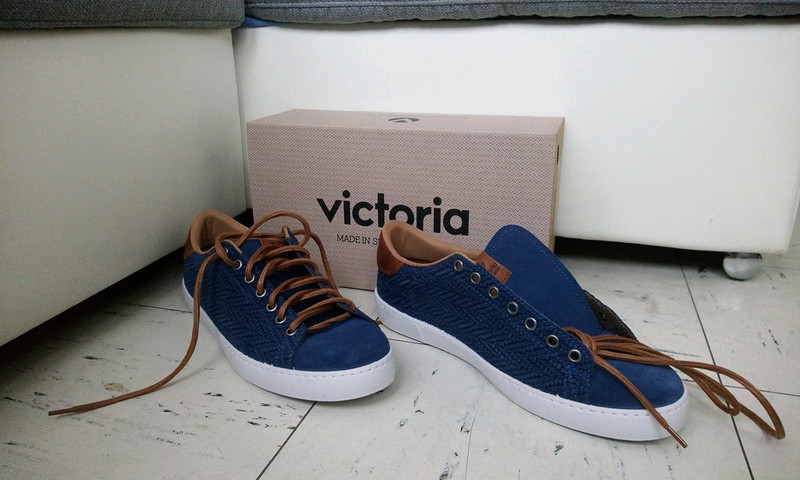 Victoria bleu et marron daim NEUVES 4